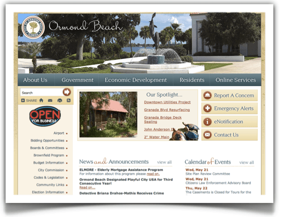 Exploring the City of Ormond Beach Website - ormondbeachdotorg