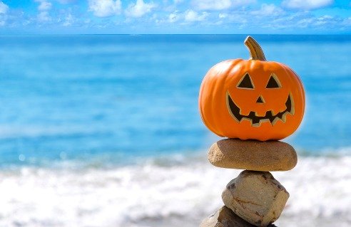 October 2014 Activities & Events at Plantation Bay - beach pumpkin