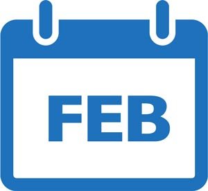 Calendar of Events - Febraury Blue